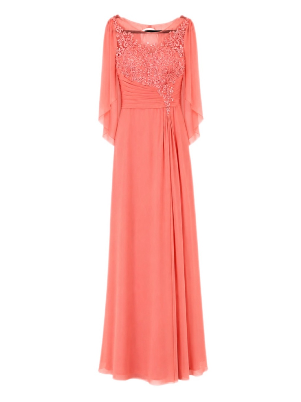 Wear Your Love Peach Embellished Maxi Dress Size 8 NWT Corset Back Formal